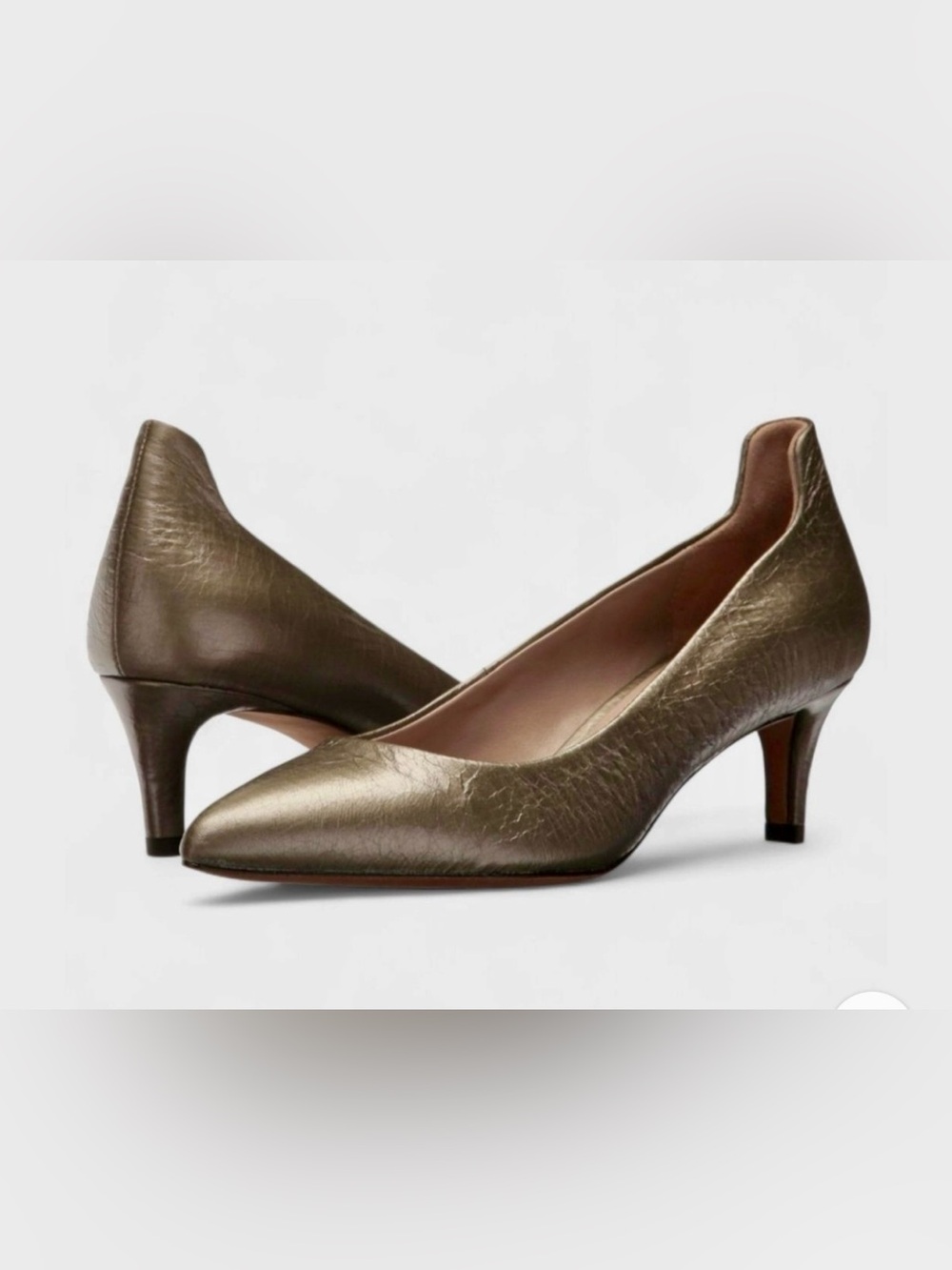 Donald J Pliner Bari Pump – Khaki Pearlized Crackle (Size 5.5), NWOT